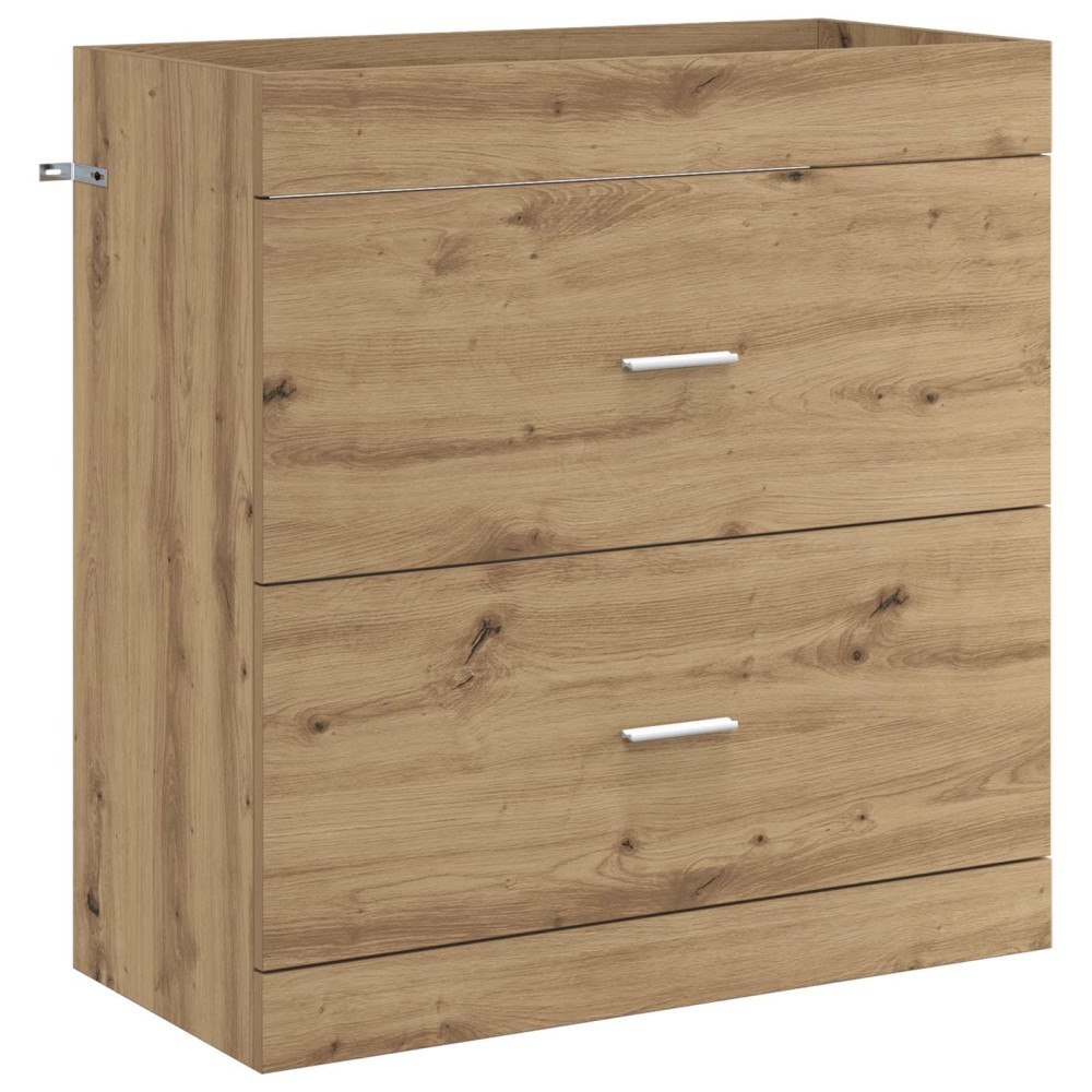 vidaXL Badrum Under Diskbänk Skåp Artisan-ek 78,5 x 37,5 x 81 cm