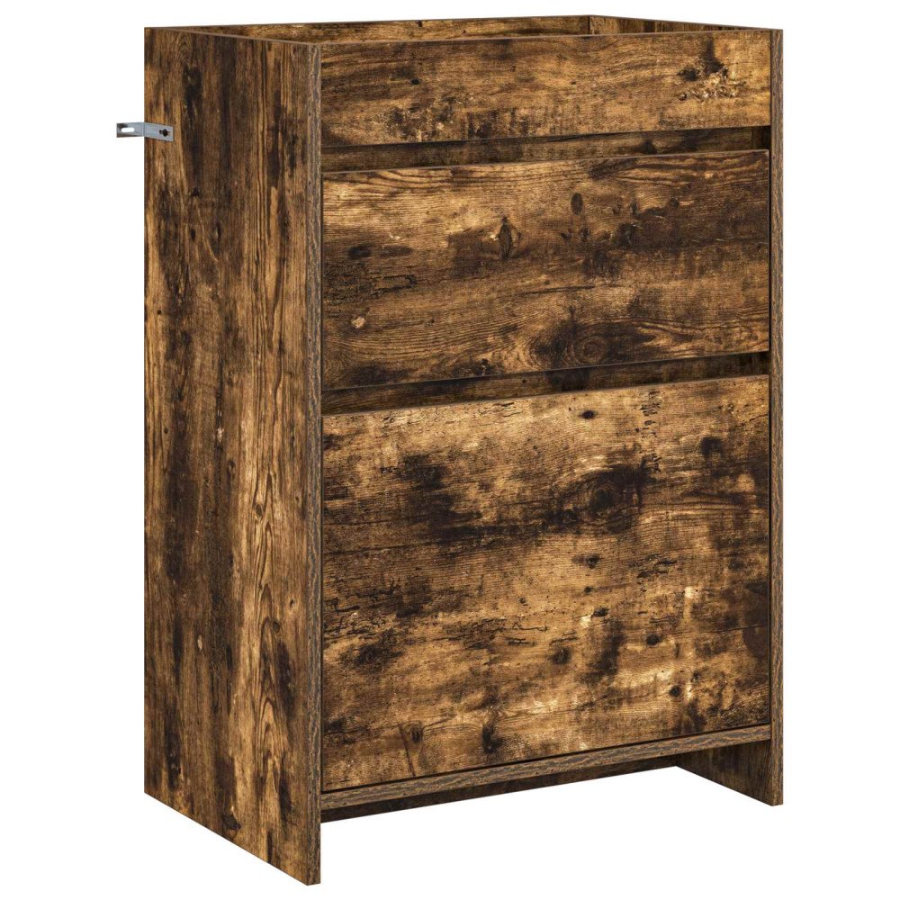 vidaXL Badrum Under Diskbänk Skåp Rökt ek 56 x 37,5 x 81 cm