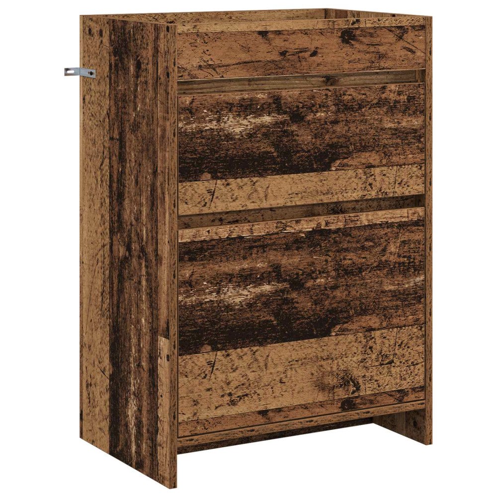 vidaXL Badrum Under Diskbänk Skåp Gammalt trä 56 x 37,5 x 81 cm