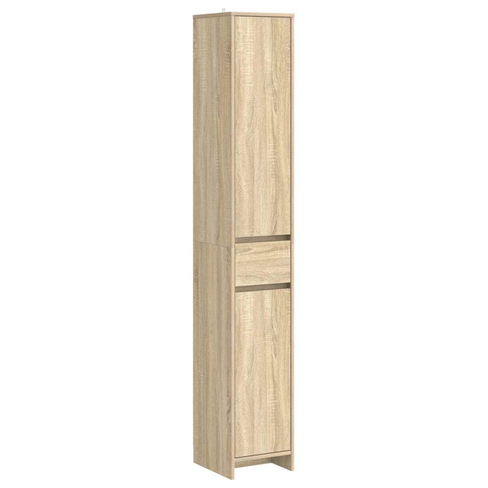 vidaXL Badrumsskåp Sonoma-ek 30 x 33 x 190 cm Konstruerat trä