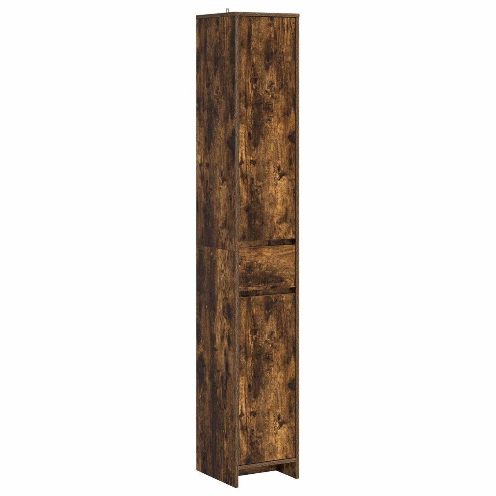 vidaXL Badrumsskåp Rökt ek 30 x 33 x 190 cm Konstruerat trä