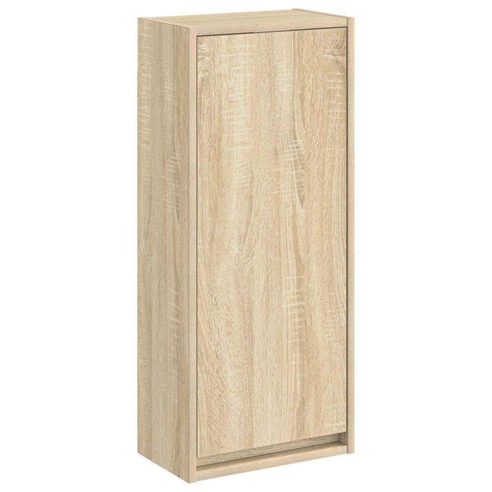 vidaXL Väggmonterad handfatsspegel Sonoma-ek 35 x 20 x 81 cm