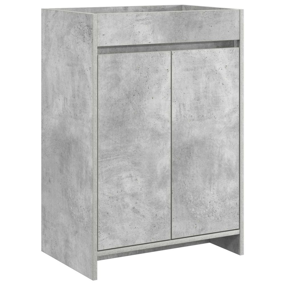 vidaXL Badrum Under Diskbänk Skåp Betonggrå 56 x 37,5 x 81 cm