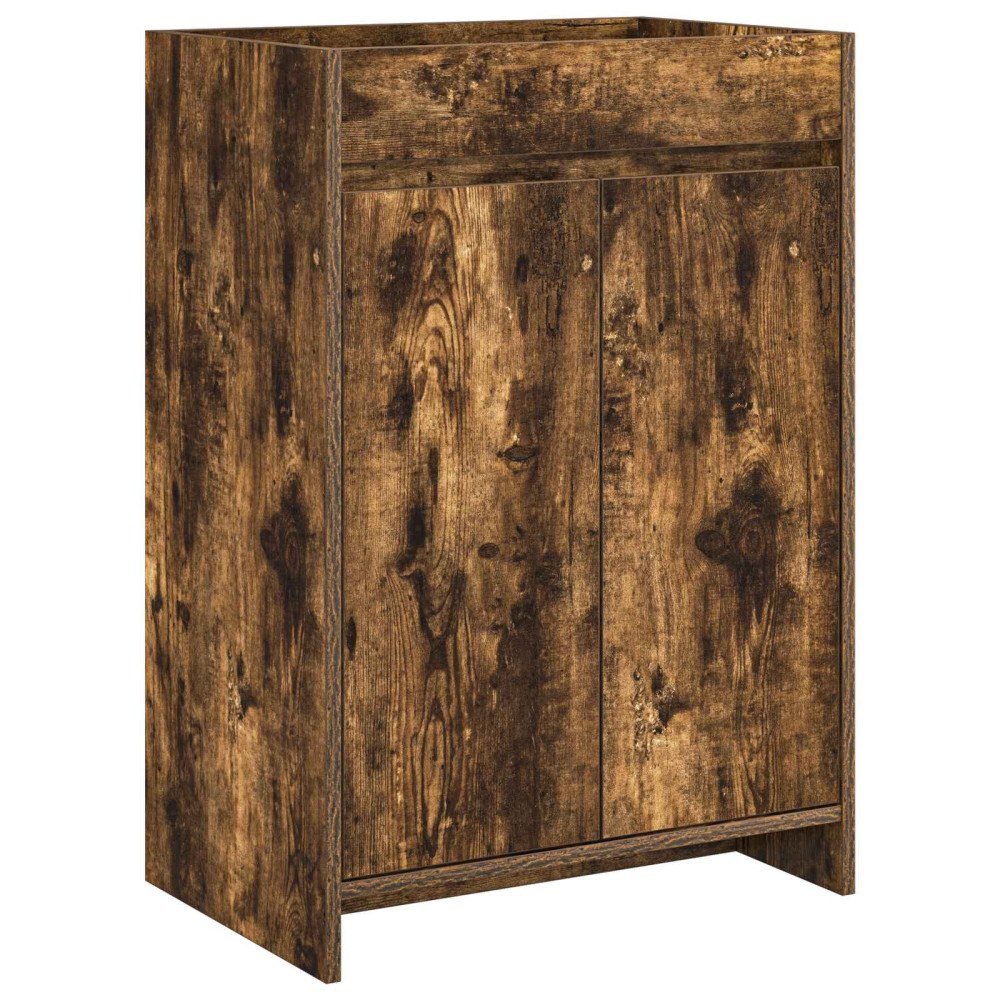 vidaXL Badrum Under Diskbänk Skåp Rökt ek 56 x 37,5 x 81 cm