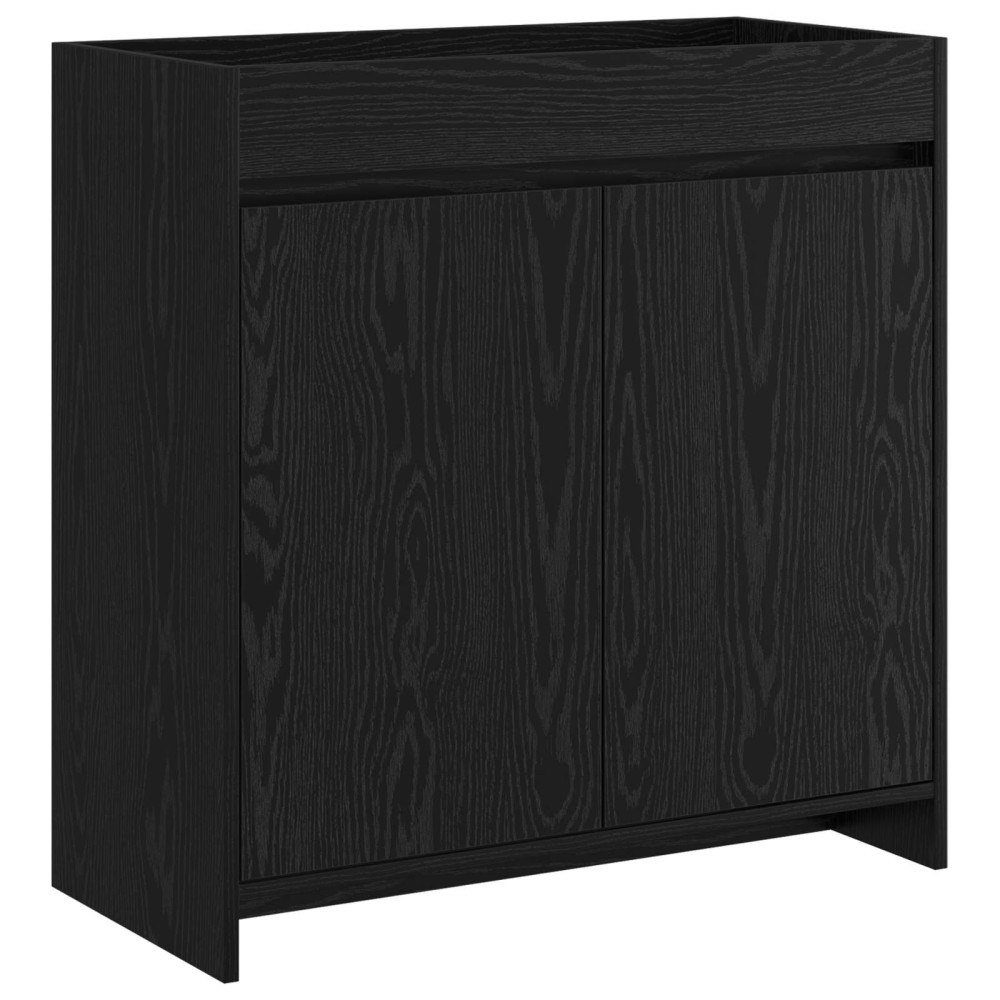 vidaXL Badrum Under Diskbänk Skåp Svart ek 78,5 x 37,5 x 81 cm