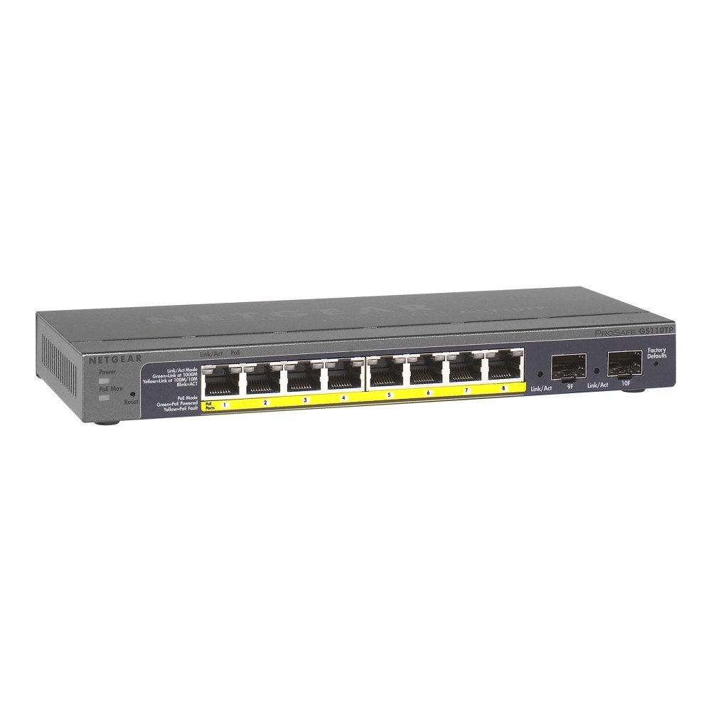 Netgear NETGEAR Smart GS110TPv3 - switch - 8 portar - smart