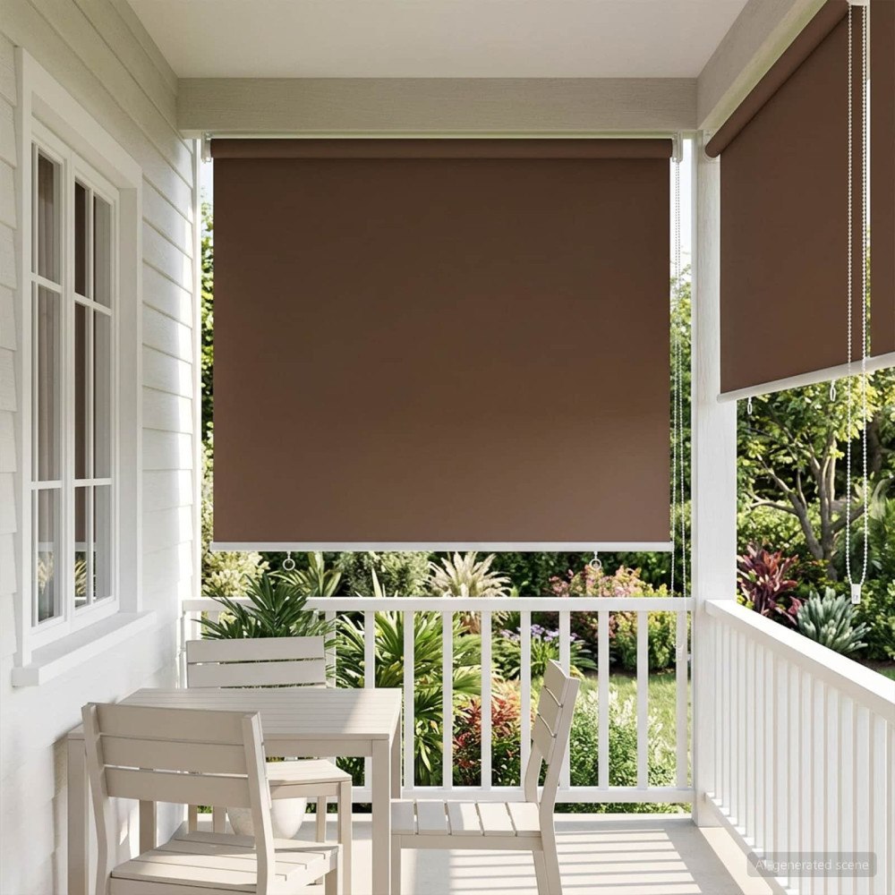 vidaXL Utomhus Rullgardin UV-skydd Taupe 60 x 140 cm
