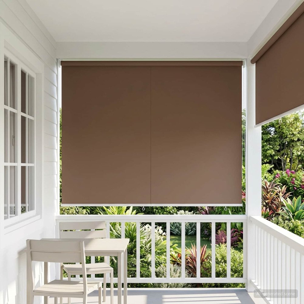 vidaXL Utomhus Rullgardin UV-skydd Taupe 200 x 140 cm