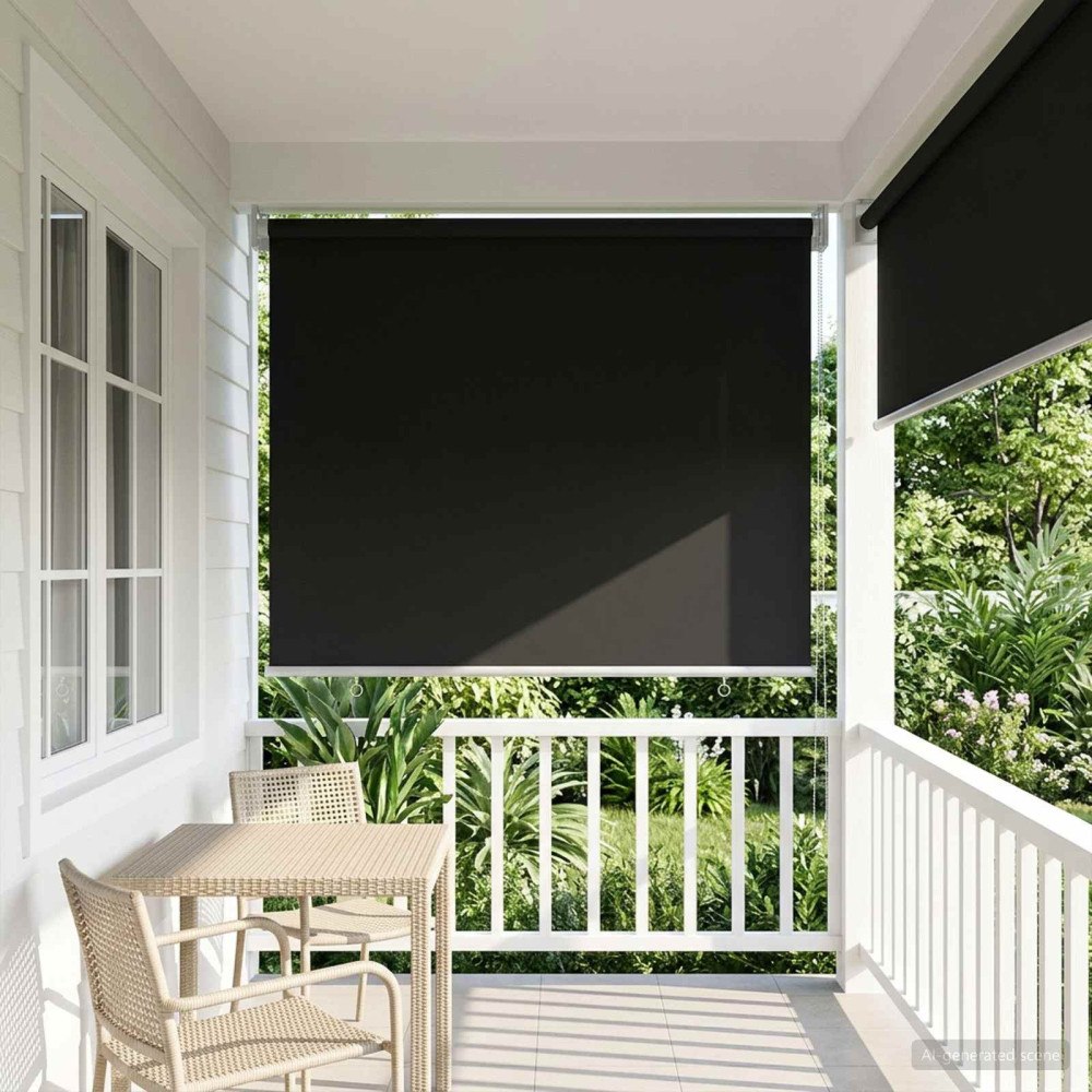 vidaXL Utomhus Rullgardin UV-skydd Antracit 100 x 140 cm
