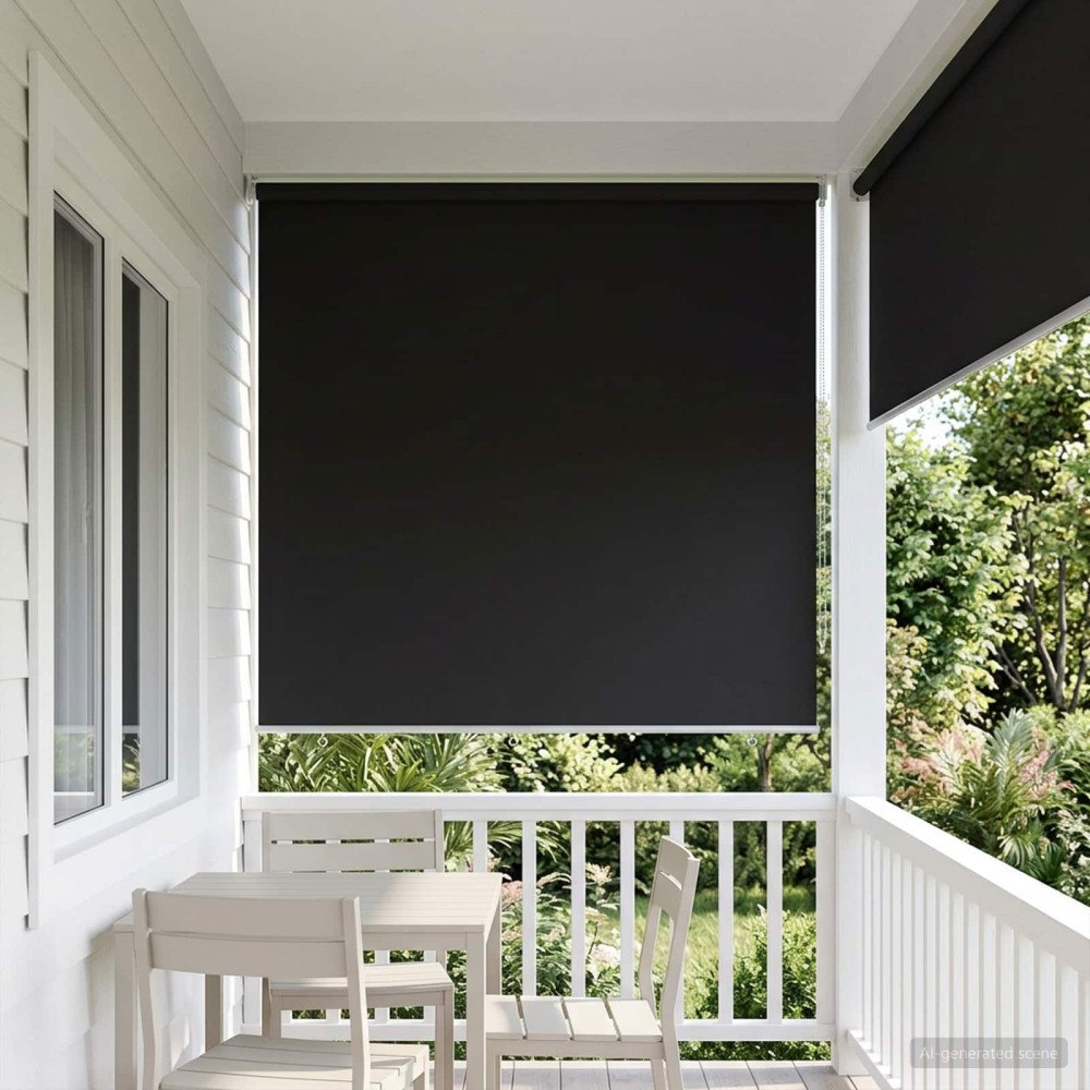 vidaXL Utomhus Rullgardin UV-skydd Antracit 180 x 140 cm