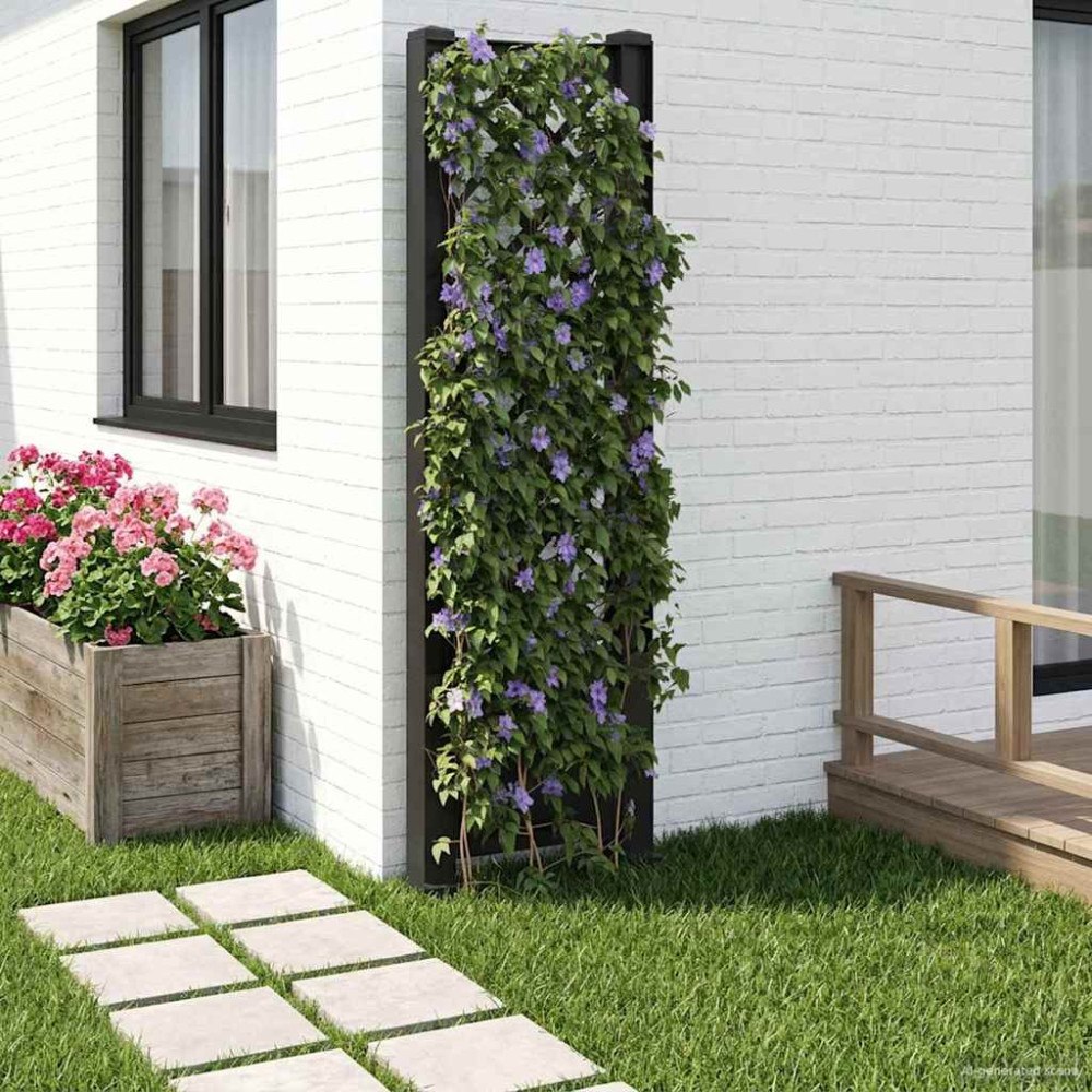 vidaXL Trellis med spik Antracit 43 x 6 x 165 cm PP