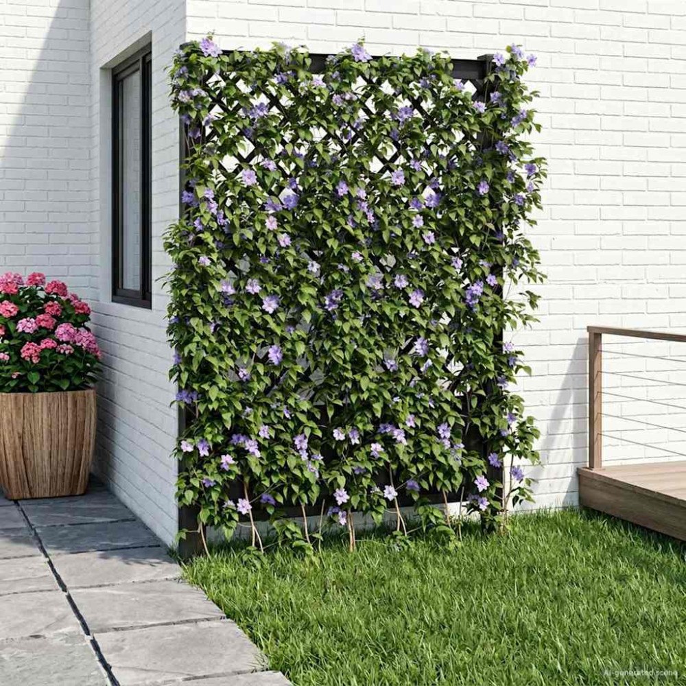 vidaXL Trellis med spik Antracit 99 x 6 x 165 cm PP