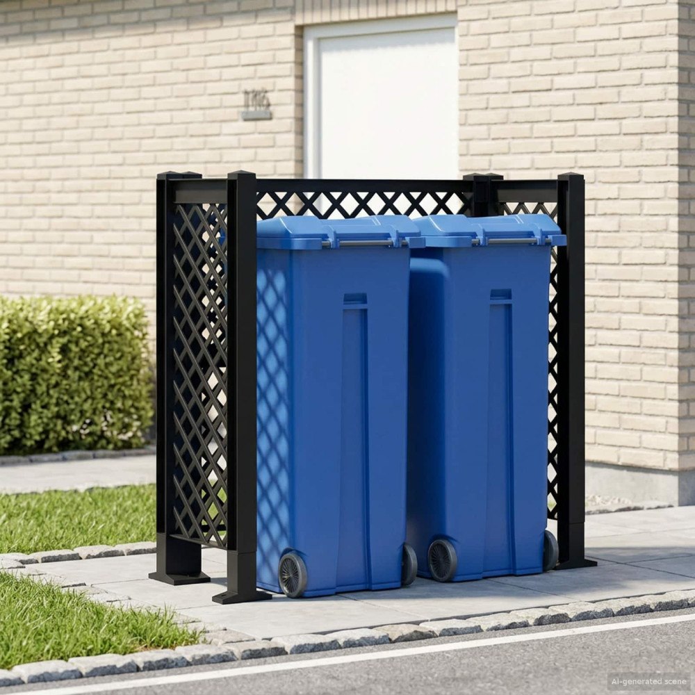vidaXL Soptunna Spaljé Antracit 123 x 47 x 114 cm PP