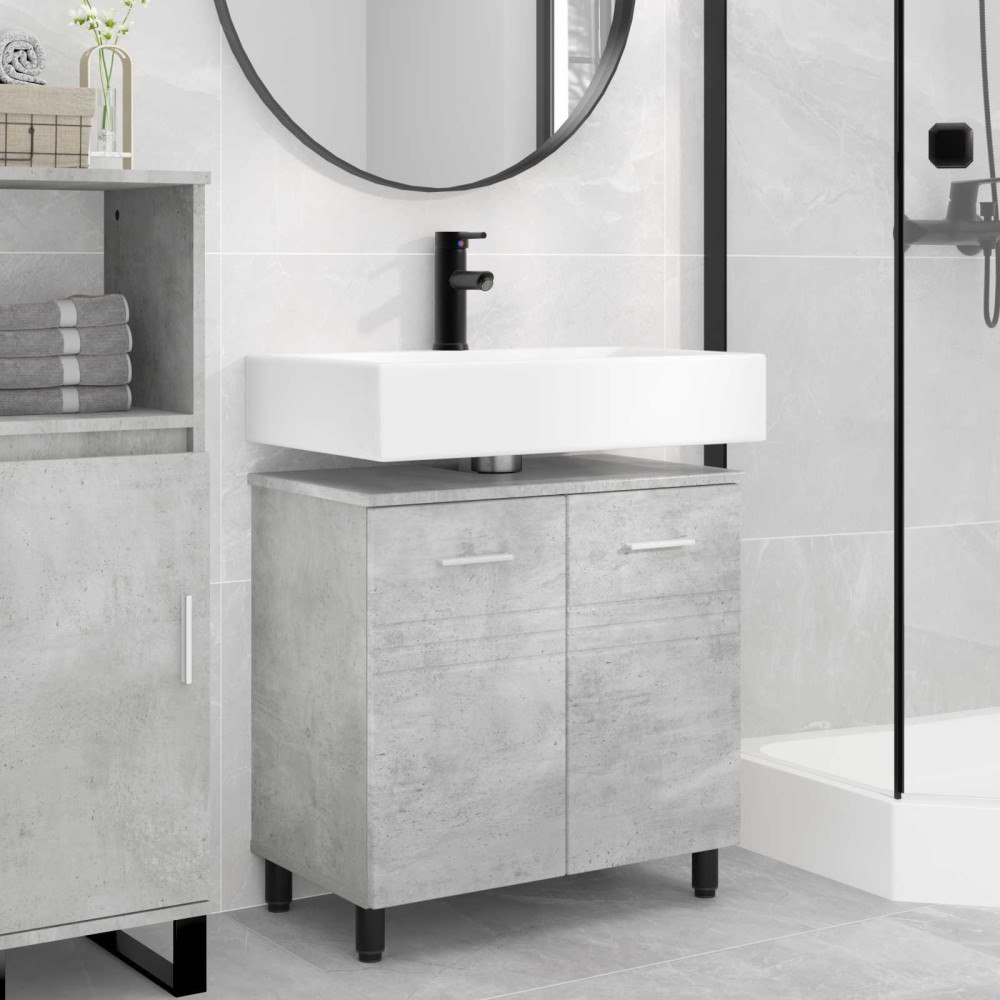 vidaXL Badrums vaskenhet Betonggrå 60 x 35 x 60 cm Konstruerat trä