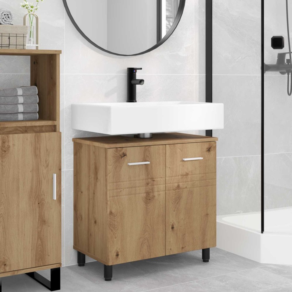 vidaXL Badrums vaskenhet Artisan-ek 60 x 35 x 60 cm Konstruerat trä