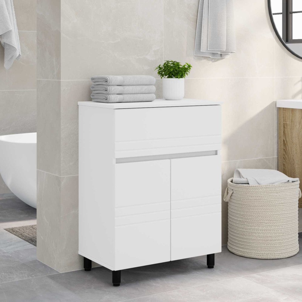 vidaXL Badrums vaskenhet Vit 60 x 35 x 80 cm Konstruerat trä