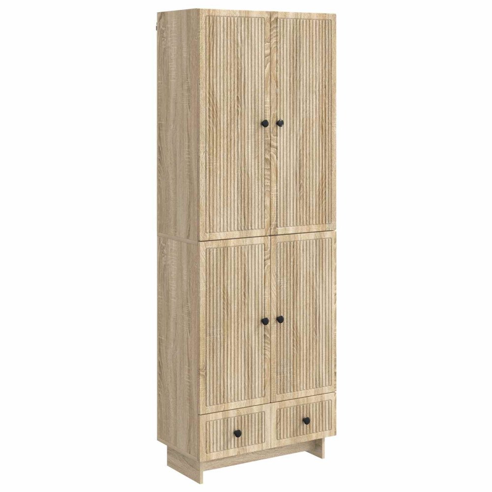 vidaXL Skåpset 2 pcs Sonoma-ek 66 x 34,5 x 95 cm Konstruerat trä