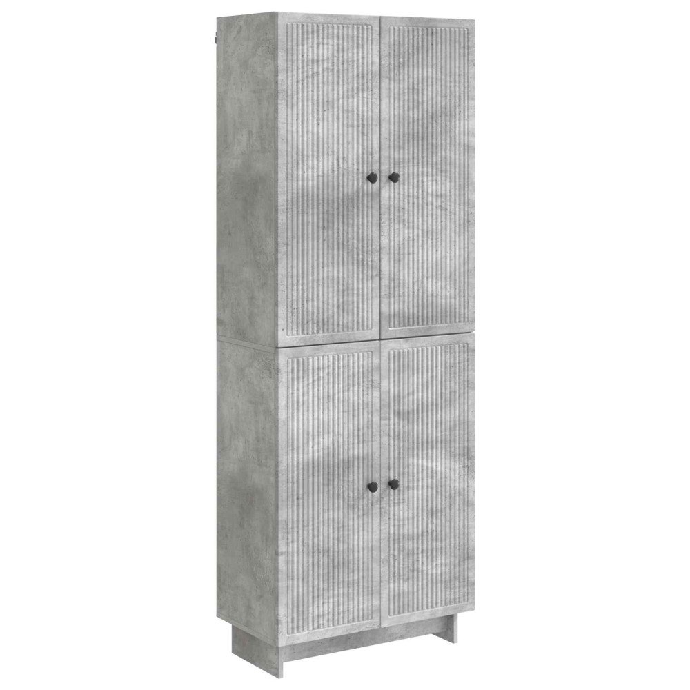 vidaXL Skåpset 2 pcs Betonggrå 66 x 34,5 x 90 cm Konstruerat trä