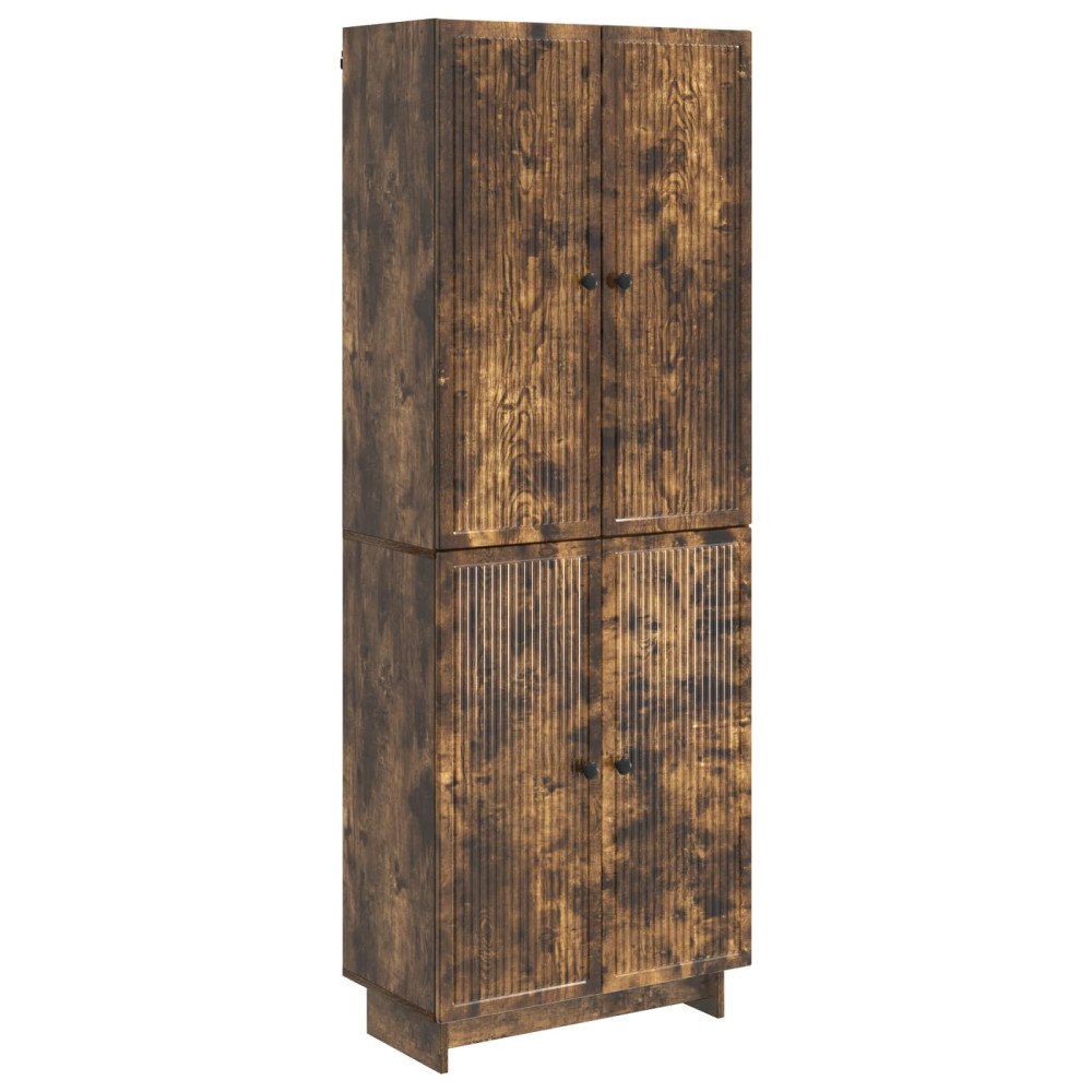 vidaXL Skåpset 2 pcs Rökt ek 66 x 34,5 x 90 cm Konstruerat trä