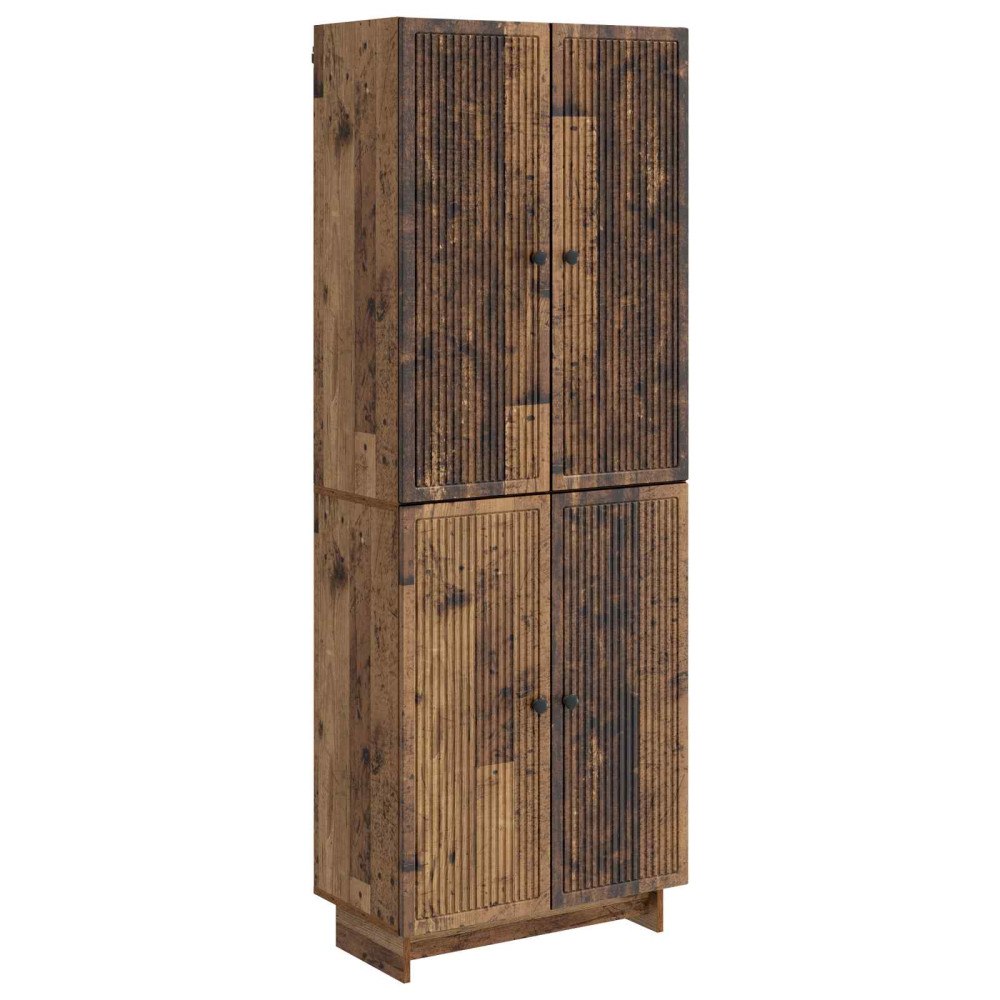vidaXL Skåpset 2 pcs Gammalt trä 66 x 34,5 x 90 cm Konstruerat trä