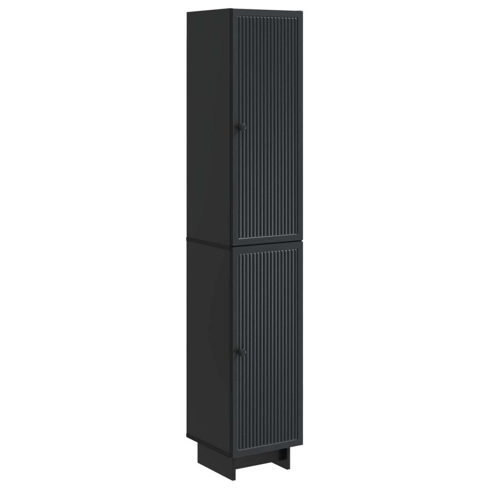 vidaXL Skåpset 2 pcs Svart 34,5 x 33 x 90 cm Konstruerat trä