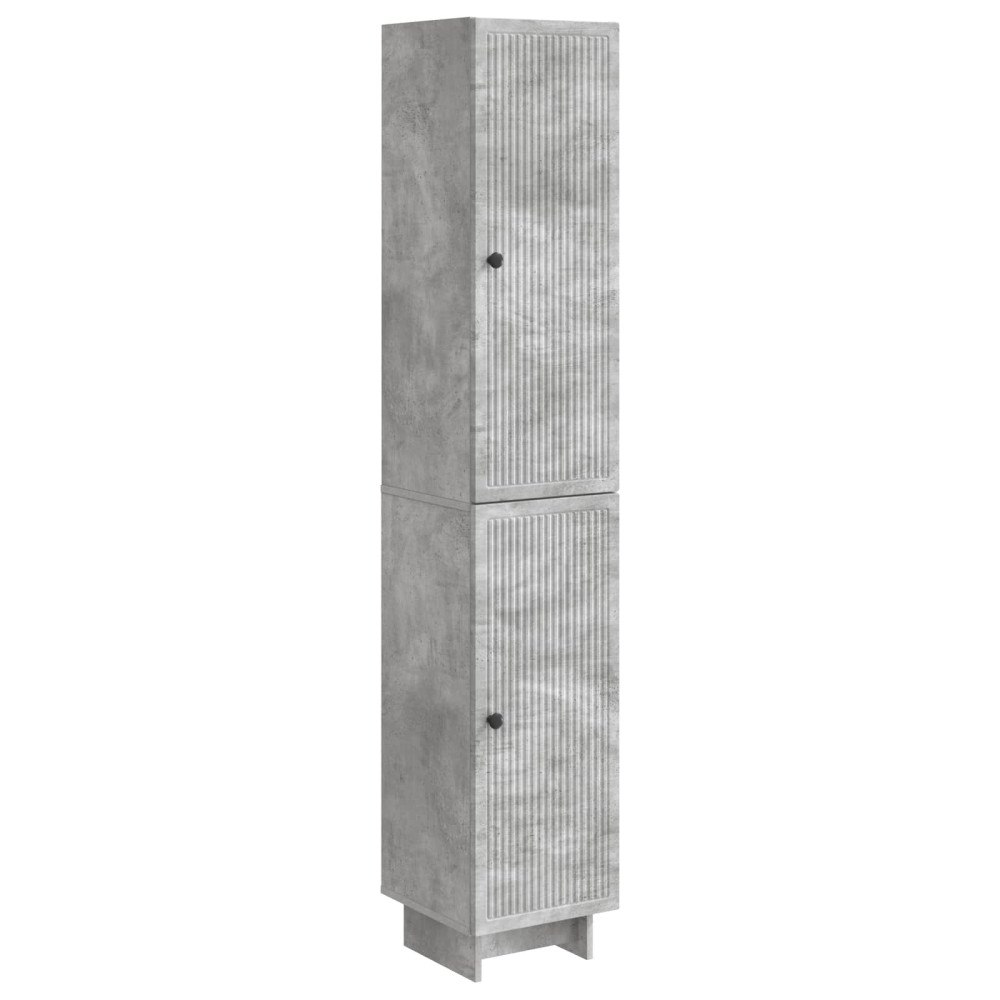 vidaXL Skåpset 2 pcs Betonggrå 34,5 x 33 x 90 cm Konstruerat trä