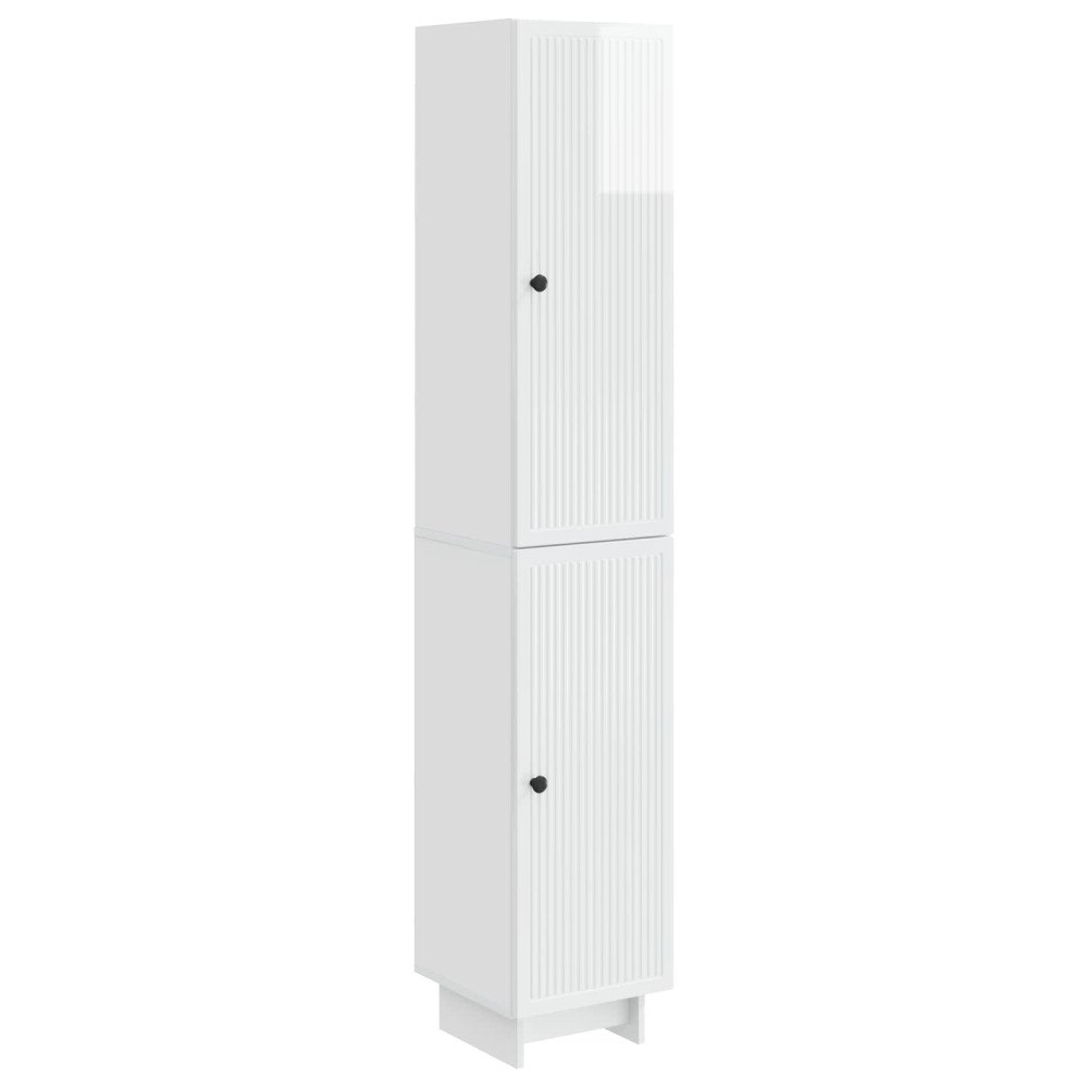 vidaXL Skåpset 2 pcs Vit högglans 34,5 x 33 x 90 cm Konstruerat trä