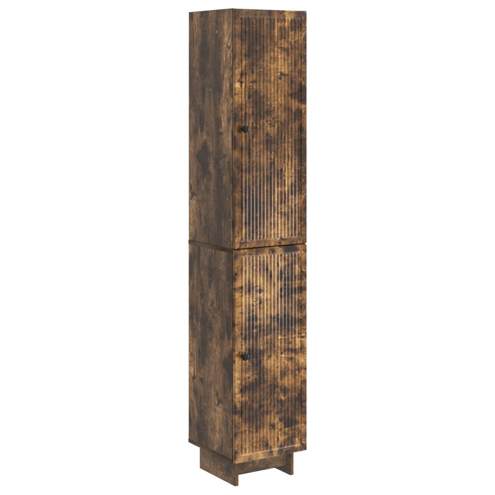 vidaXL Skåpset 2 pcs Rökt ek 34,5 x 33 x 90 cm Konstruerat trä