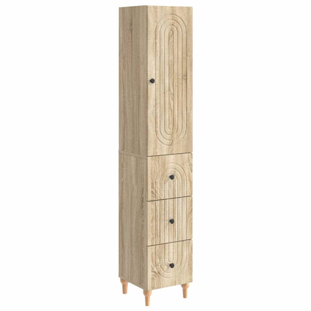 vidaXL Skåpset 2 pcs 33 x 34,5 x 90 cm Konstruerat trä