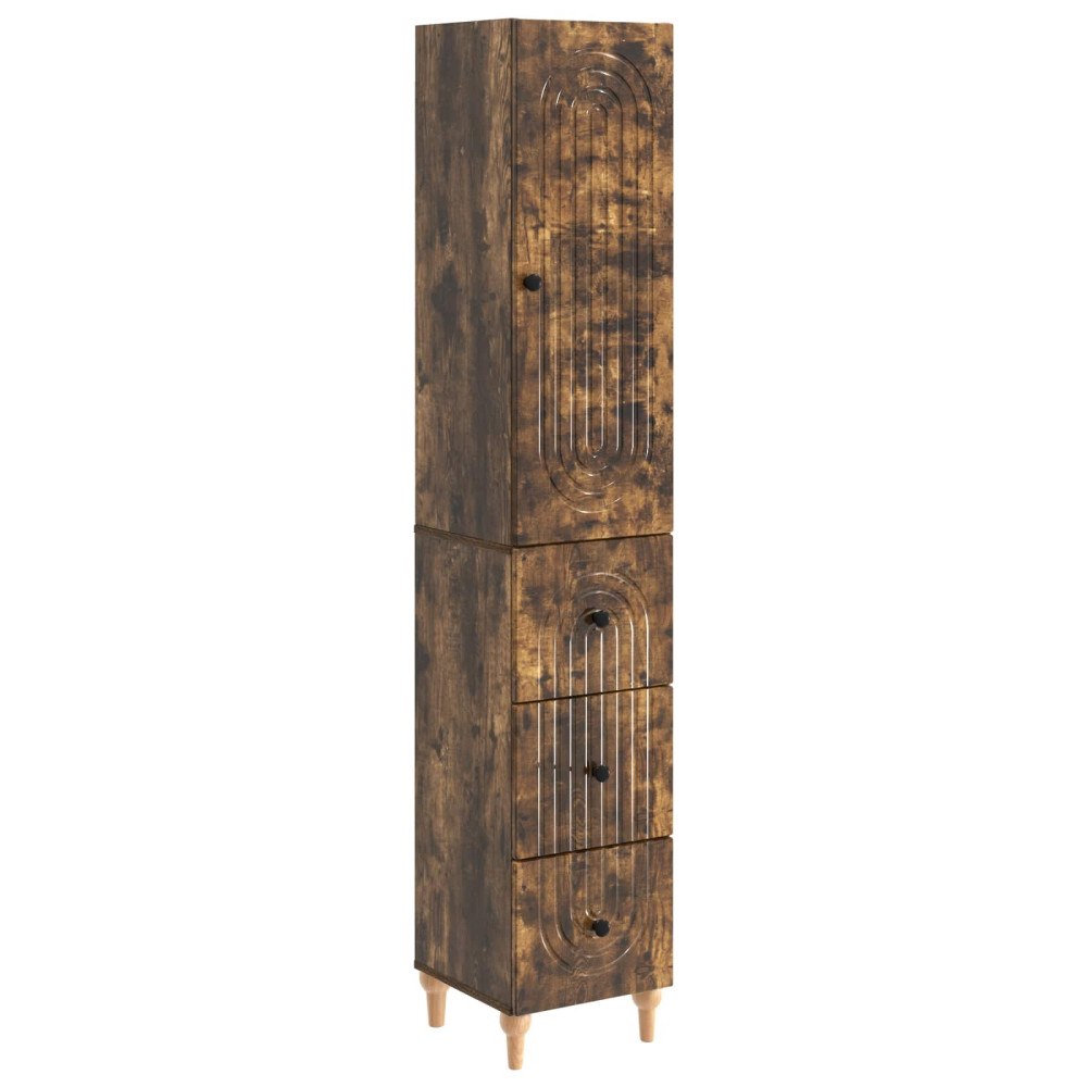 vidaXL Skåpset 2 pcs 33 x 34,5 x 90 cm Konstruerat trä