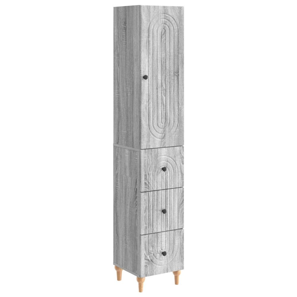 vidaXL Skåpset 2 pcs 33 x 34,5 x 90 cm Konstruerat trä