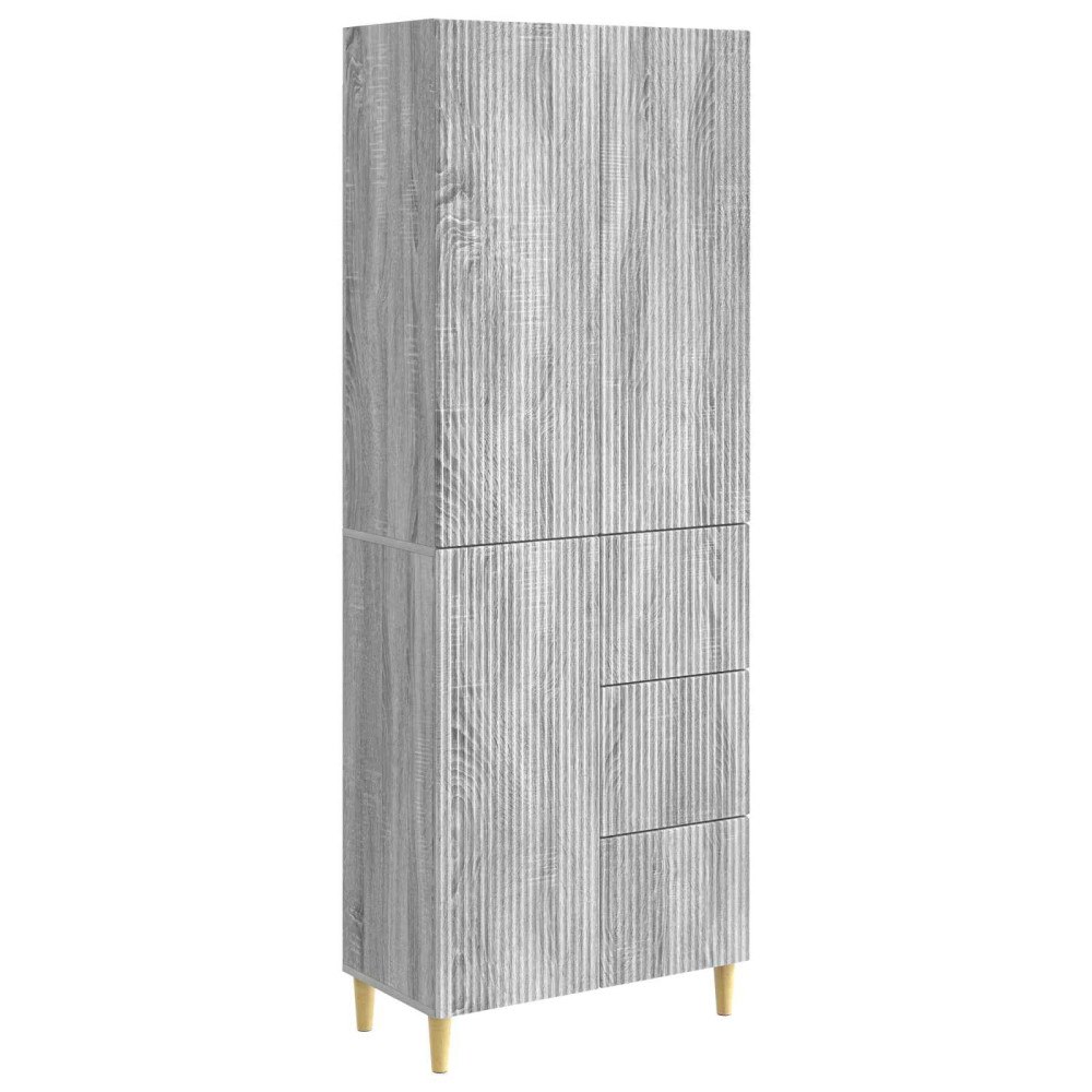 vidaXL Skåpset 2 pcs Grå Sonoma 66 x 34,5 x 90 cm Konstruerat trä