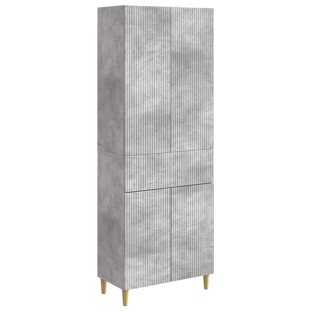 vidaXL Skåpset 2 pcs Betonggrå 66 x 34,5 x 90 cm Konstruerat trä