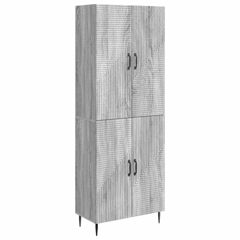 vidaXL Skåpset 2 pcs Grå Sonoma 66 x 34,5 x 89,5 cm Konstruerat trä