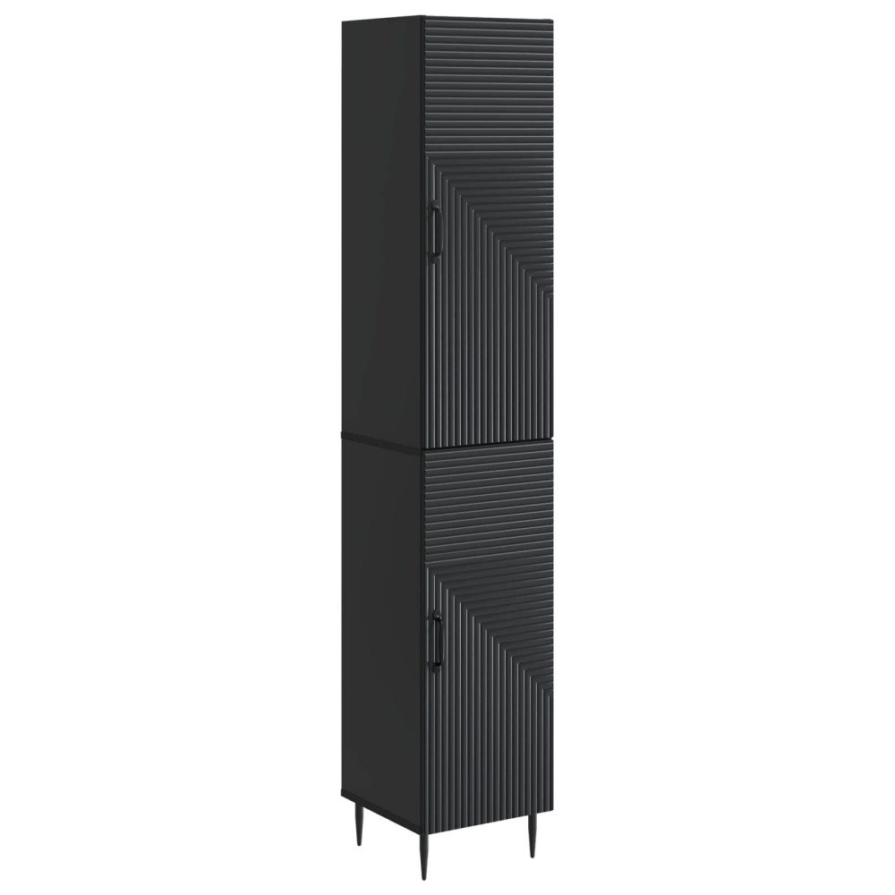 vidaXL Skåpset 2 pcs Svart 33 x 34,5 x 89,5 cm Konstruerat trä