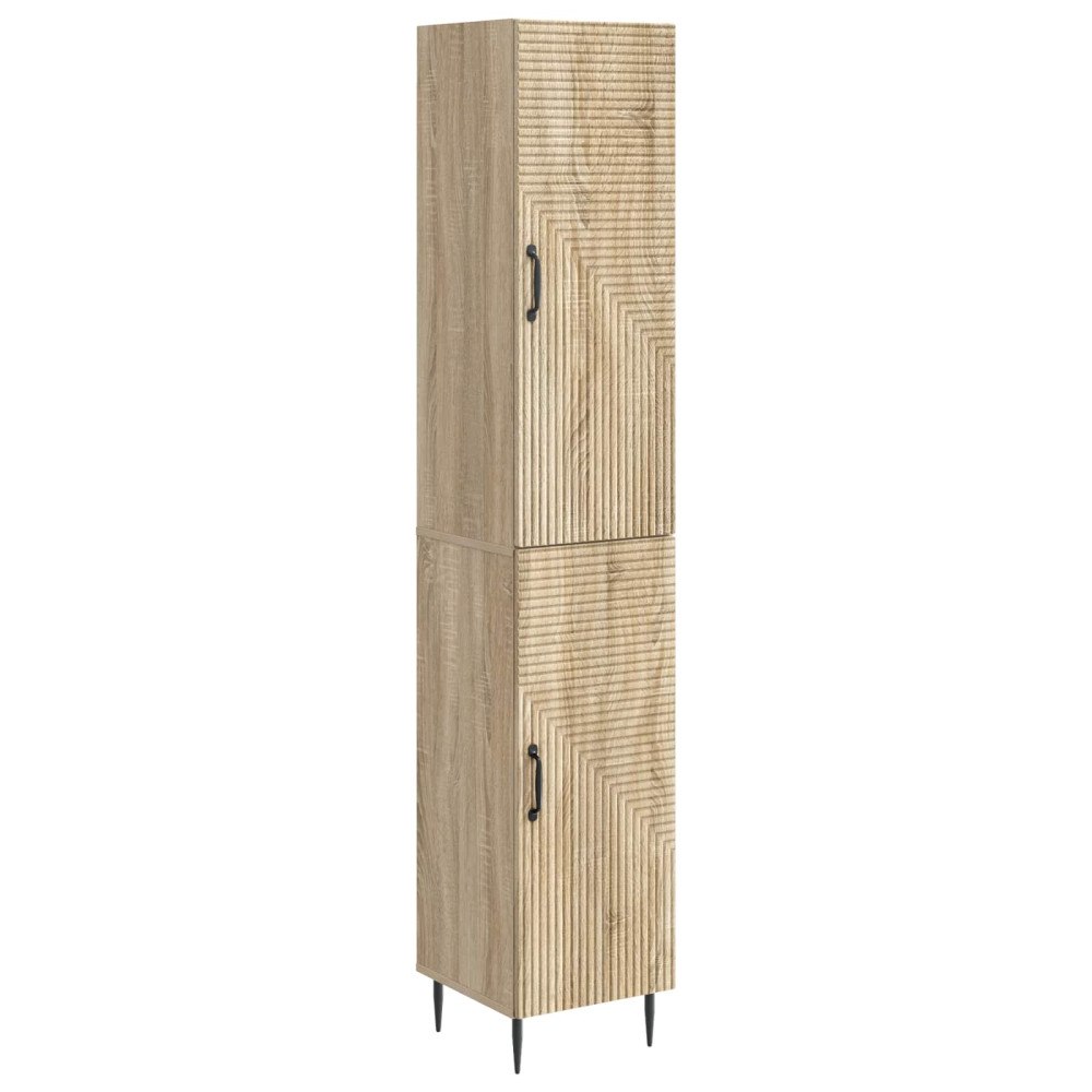 vidaXL Skåpset 2 pcs Sonoma-ek 33 x 34,5 x 89,5 cm Konstruerat trä