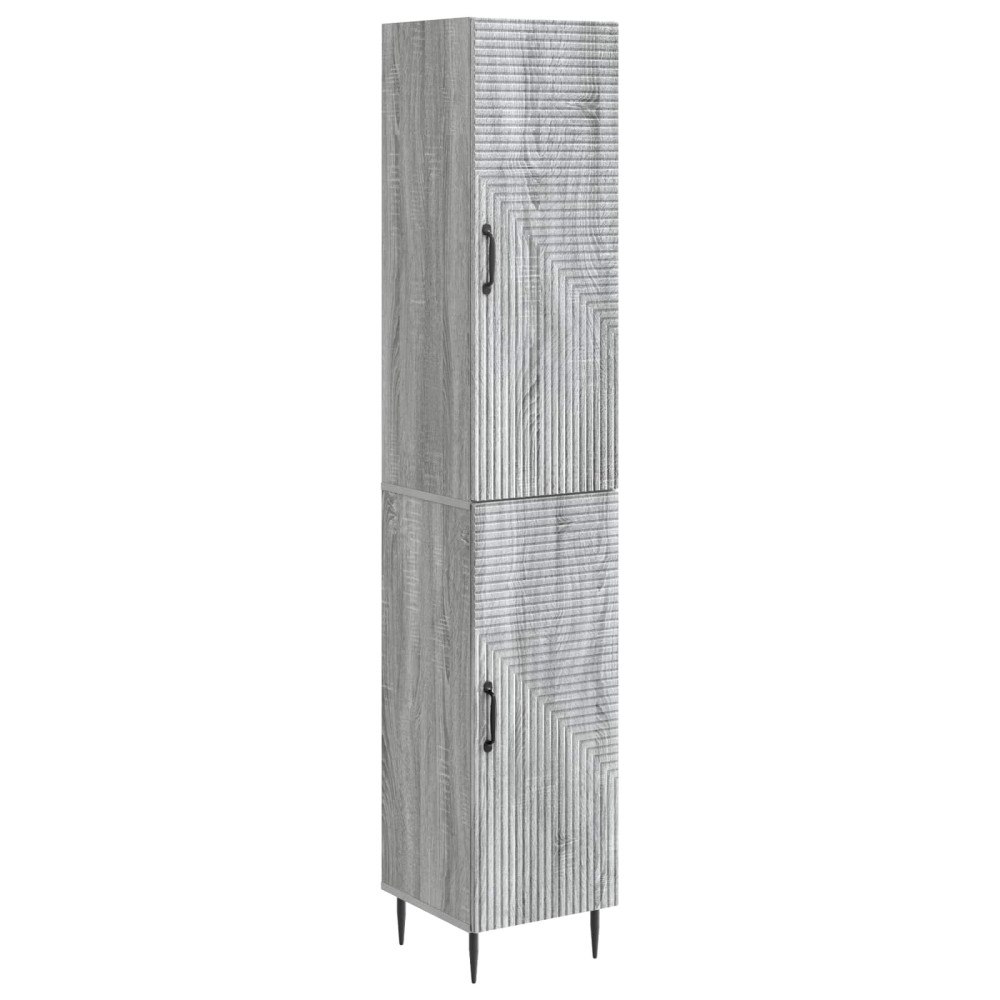vidaXL Skåpset 2 pcs Grå Sonoma 33 x 34,5 x 89,5 cm Konstruerat trä