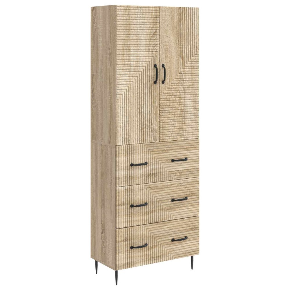 vidaXL Skåpset 2 pcs Sonoma-ek 66 x 34,5 x 90 cm Konstruerat trä