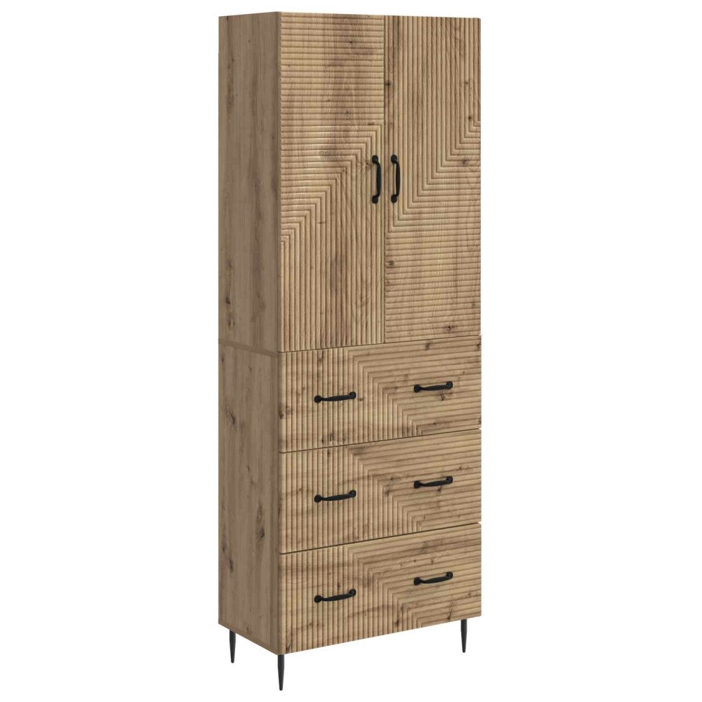 vidaXL Skåpset 2 pcs Artisan-ek 66 x 34,5 x 90 cm Konstruerat trä