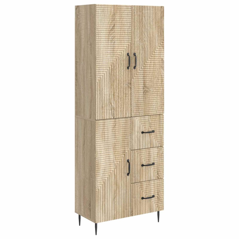 vidaXL Skåpset 2 pcs Sonoma-ek 66 x 34,5 x 89,5 cm Konstruerat trä