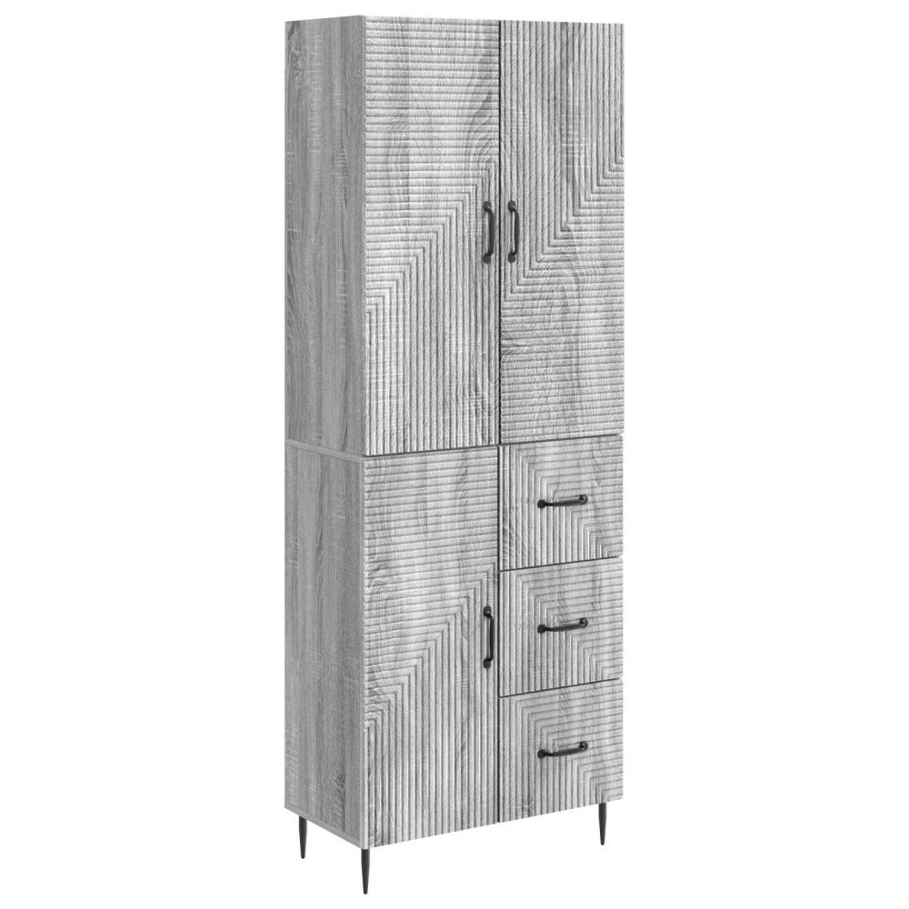 vidaXL Skåpset 2 pcs Grå Sonoma 66 x 34,5 x 89,5 cm Konstruerat trä