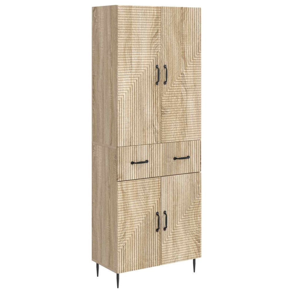 vidaXL Skåpset 2 pcs Sonoma-ek 66 x 34,5 x 89,5 cm Konstruerat trä