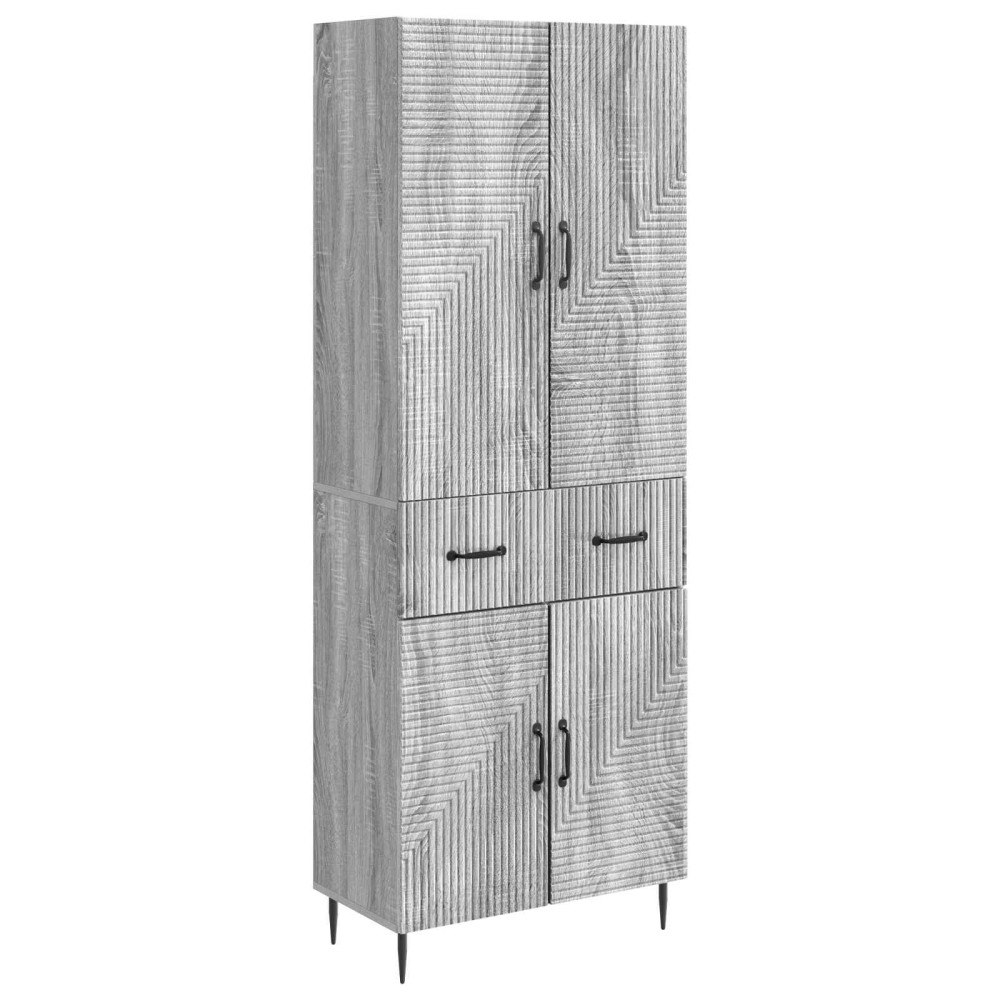 vidaXL Skåpset 2 pcs Grå Sonoma 66 x 34,5 x 89,5 cm Konstruerat trä
