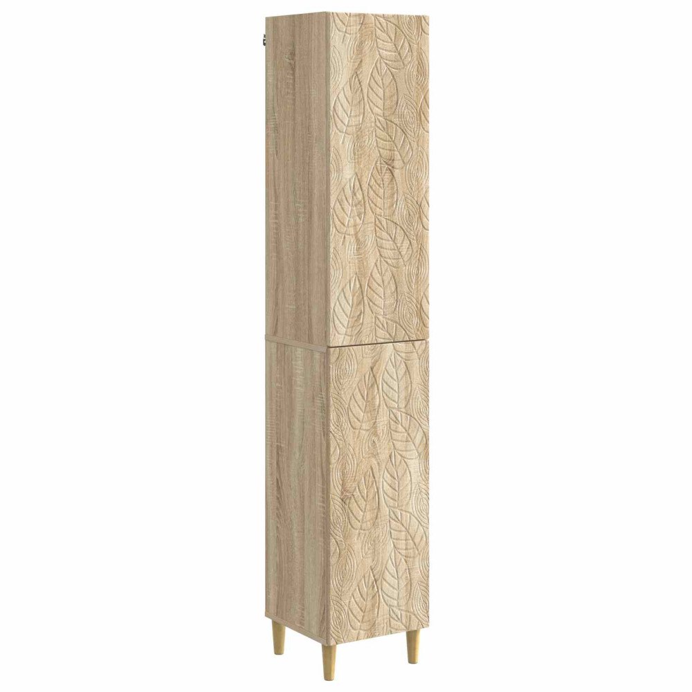 vidaXL Skåpset 2 pcs Sonoma-ek Konstruerat trä
