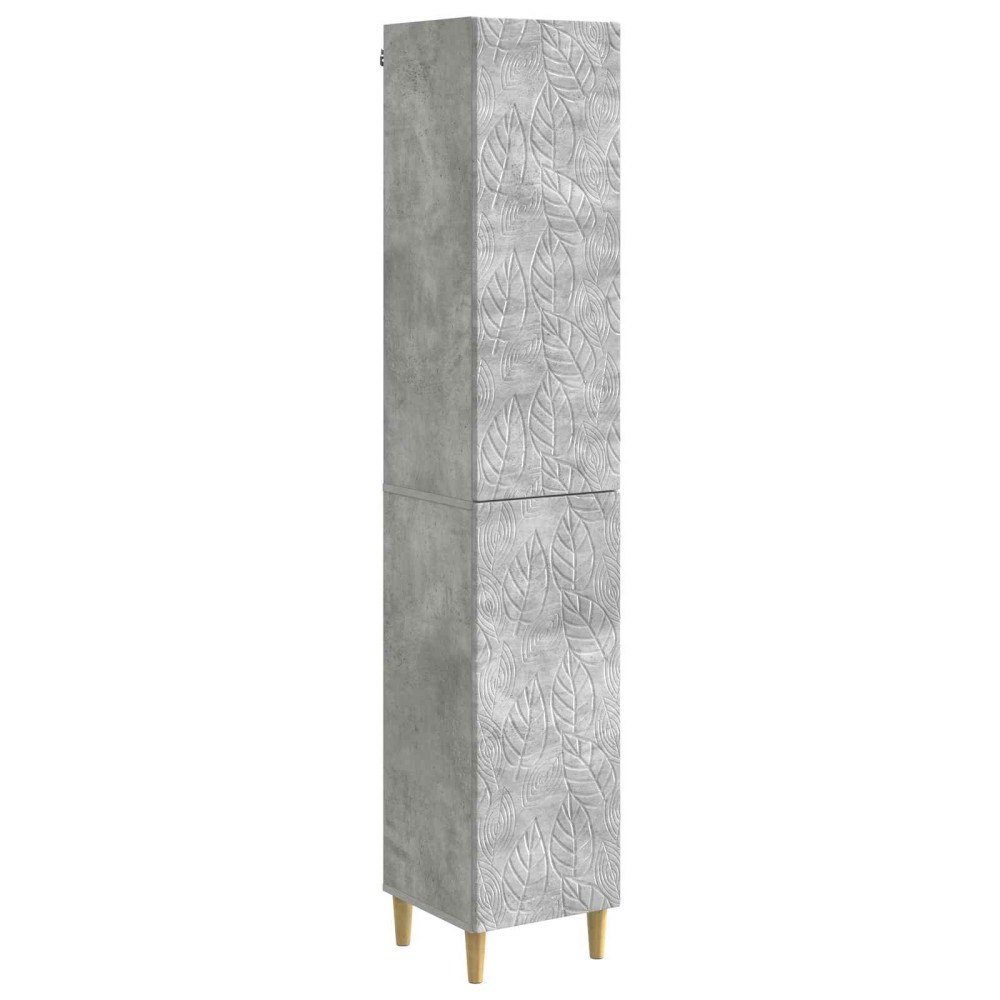 vidaXL Skåpset 2 pcs Betonggrå Konstruerat trä
