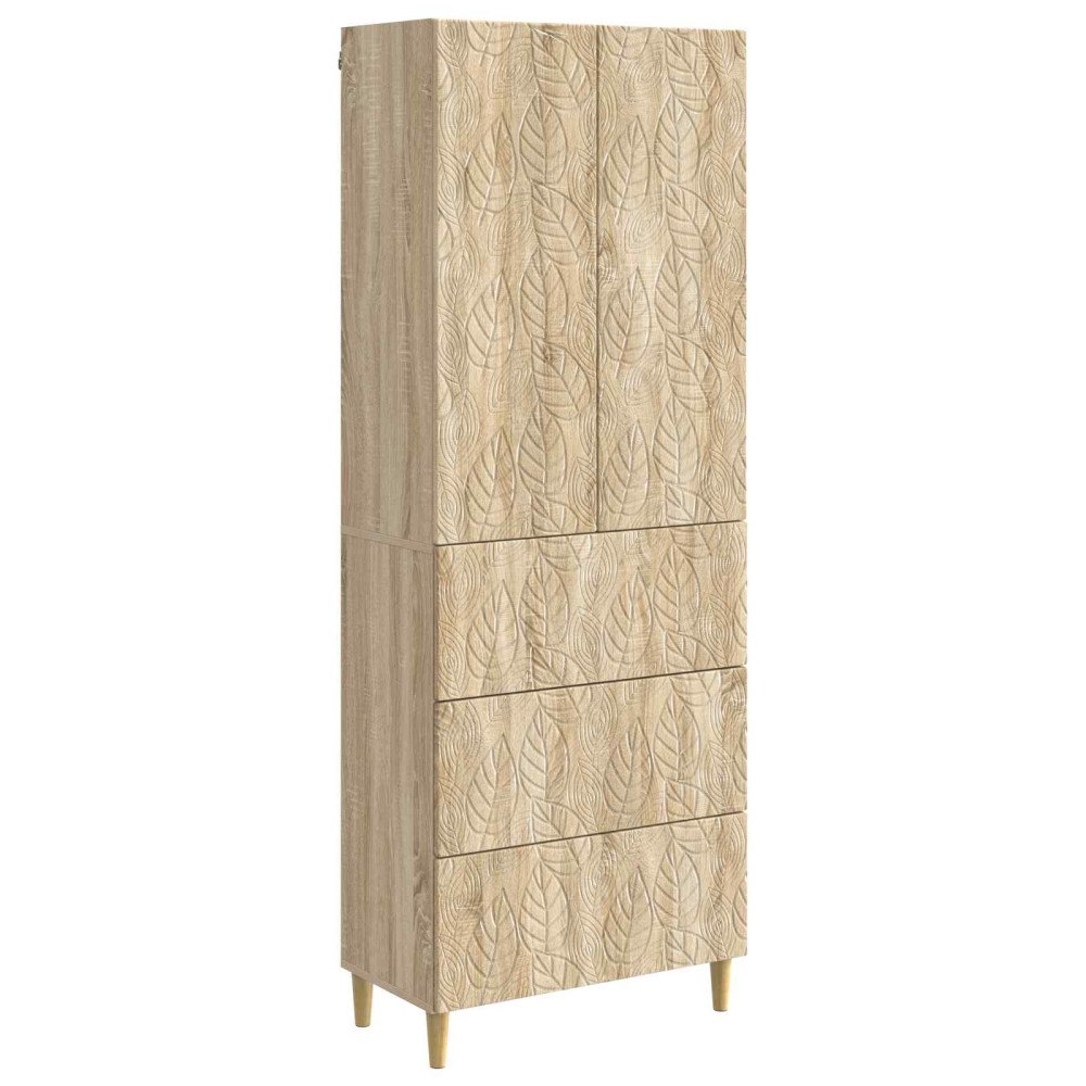 vidaXL Skåpset 2 pcs Sonoma-ek 66 x 34,5 x 90 cm Konstruerat trä