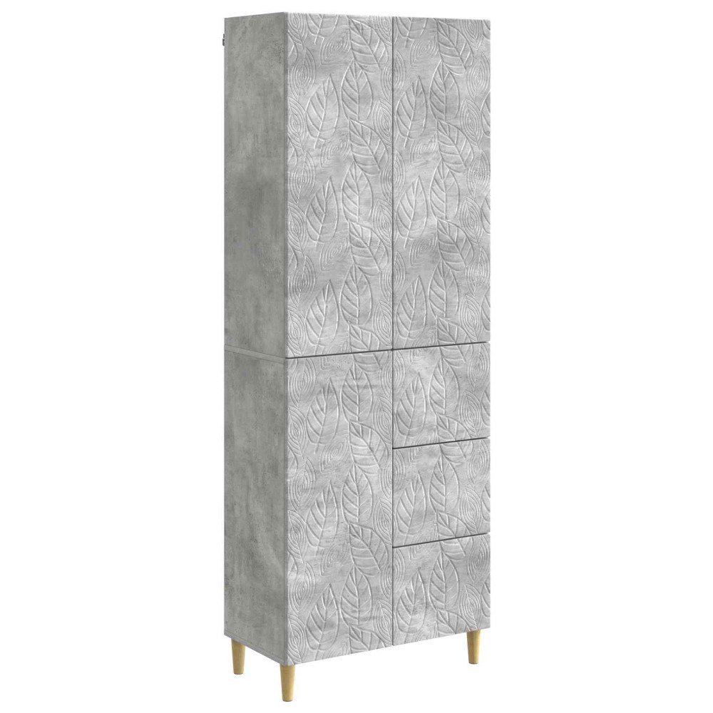 vidaXL 2 pcs Betonggrå