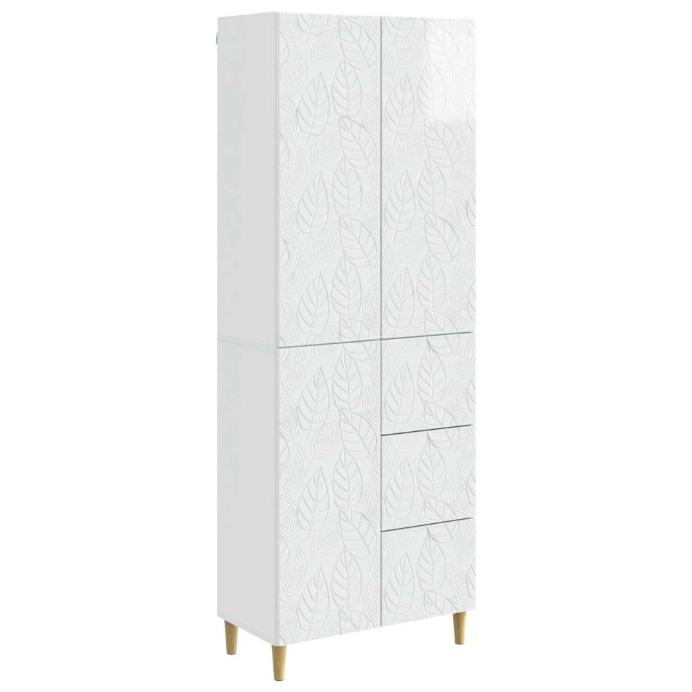 vidaXL 2 pcs Vit högglans