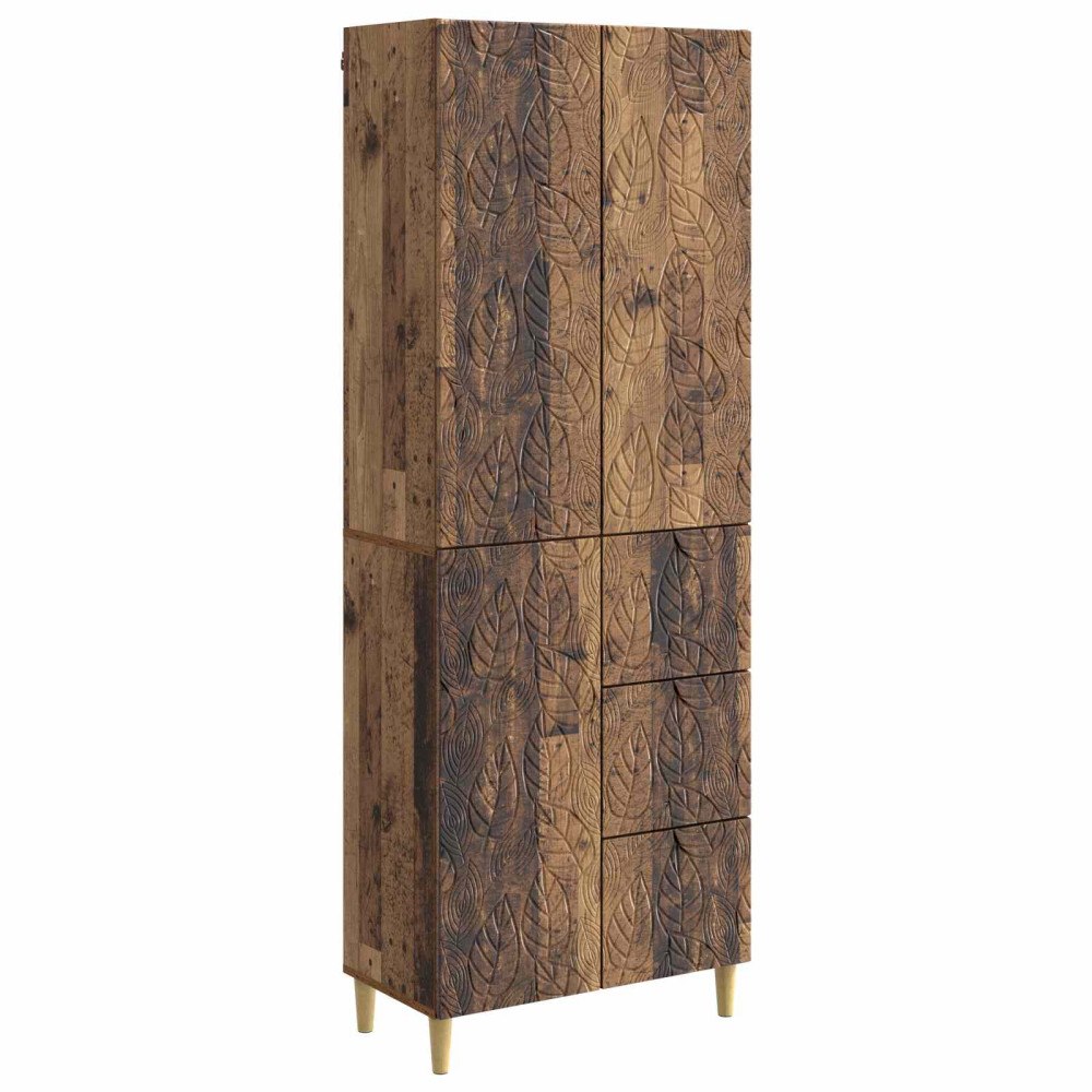 vidaXL 2 pcs Gammalt trä