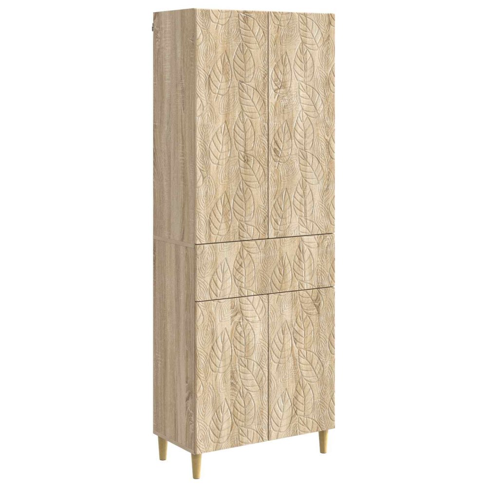 vidaXL Skåpset 2 pcs Konstruerat trä